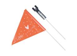 XLC C01 Säkerhetsflagga 2-Delar - Vit/Orange