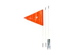 XLC C02 S&auml;kerhetsflagga 3-Delar - Vit/Orange