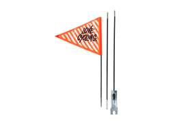 XLC C02 Sikkerhetsflagg 3-Deler - Svart/Oransje