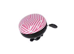 XLC DD-M09 Bicycle Bell &#216;83mm Stripes - Pink/White
