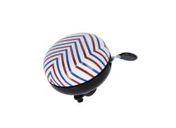 XLC DD-M09 Bicycle Bell &#216;83mm Stripes - White/Red/Blue