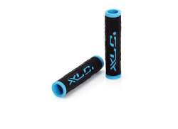 XLC Dual Couleur GRG07 Poign&eacute;es 125mm - Noir/Bleu