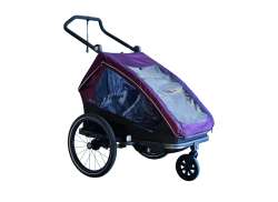 XLC Duo T Reboque De Bicicleta 2 Crian&ccedil;as - Burgundy
