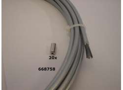 Xlc Gear Cable Housing Lineairpull 5Mm 7.62Meter Zilve