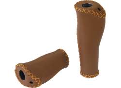 XLC GR-GS29 Grip Synthetic Leather 135/92mm - Brown (2)