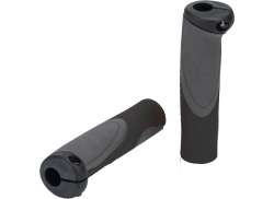 XLC Grips B01 130mm with Lock Clamp - Black/Grey