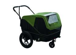 XLC Hund M Hundevogn 112x80x100cm - Svart/Grønn