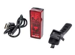XLC Proxima Pro Plus R27+ Baglys LED Batteri USB - Rød
