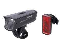 XLC Proxima Pro S25 Sada Světel LED Baterie USB - Červen&aacute;/Čern&aacute;