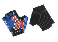 XLC Racer Cycling Gloves Kids Short Blue/Black - Size 5