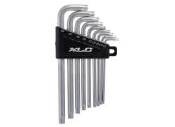 XLC S102 Torx N&oslash;gle S&aelig;t TX10-TX50 9-Dele - S&oslash;lv