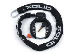 Xolid 프레임 자물쇠 + 플러그인 체인 &Oslash;5.5mm 100cm - 블랙